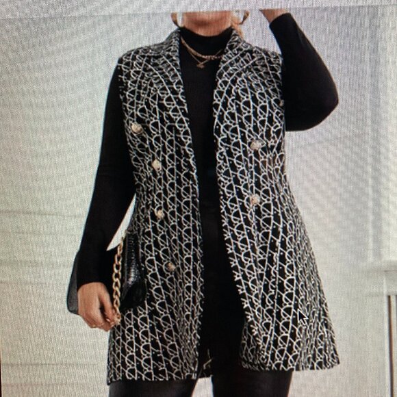 Shein NWOT Plus Women Size 2 XL Button Vest - Picture 12 of 13